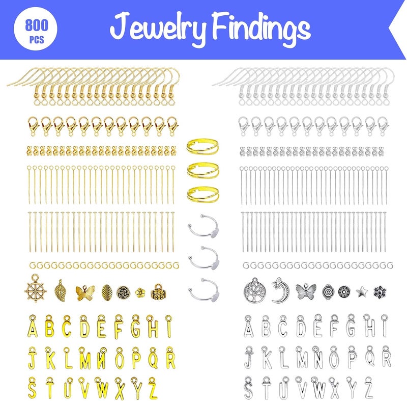 ygorios Jewelry Making Kit for Adults - 1760 PC Crystal Beads, 800 PC Jewelry Findings, DIY Bracelet, Earring - Image 4